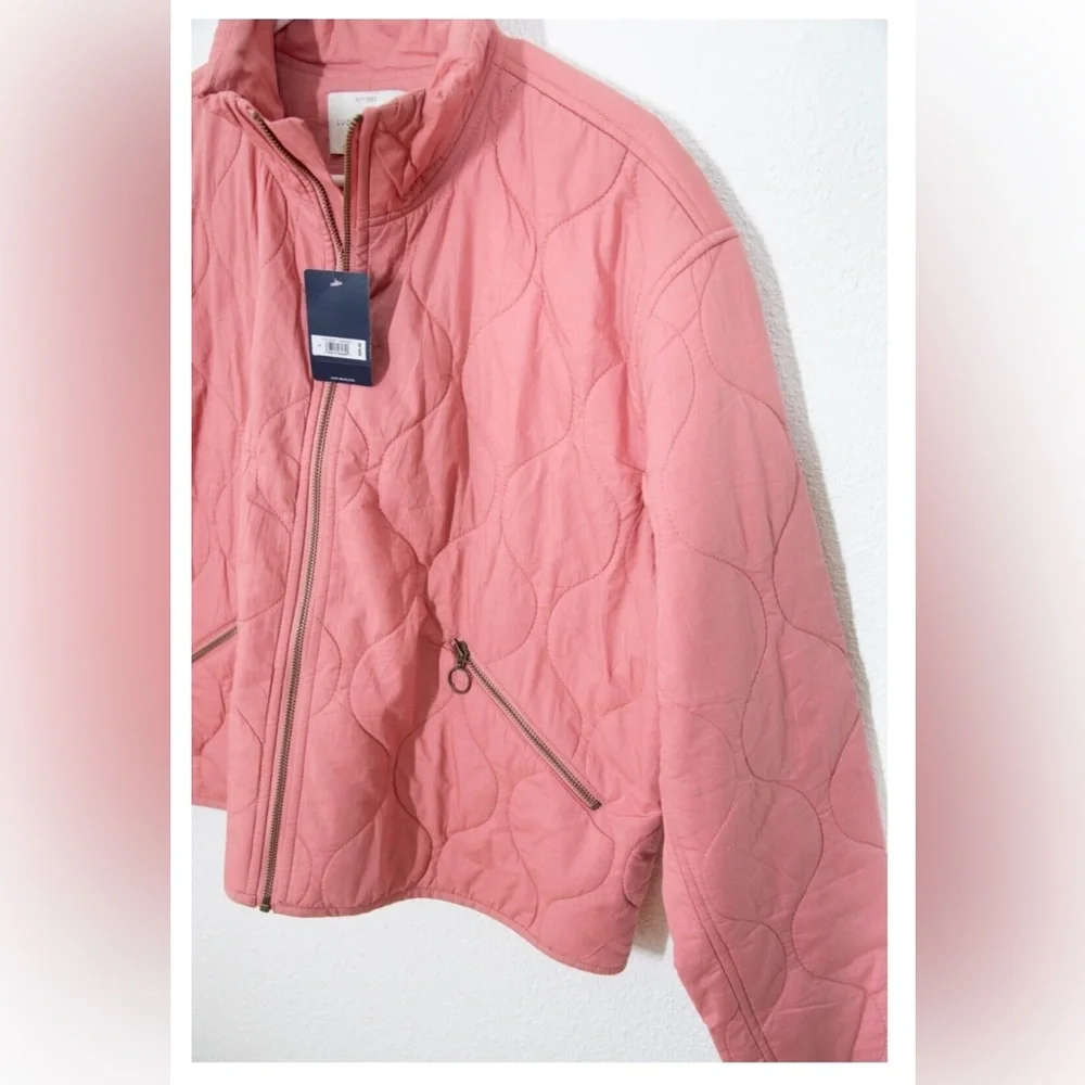 Lucky Brand Pink Quilted Carry On Jacket - Large NWT - Picture 7 of 8